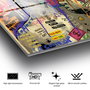 Wallity Pintura Decorativa de Vidrio Templado Multicolor 50 x 50 cm